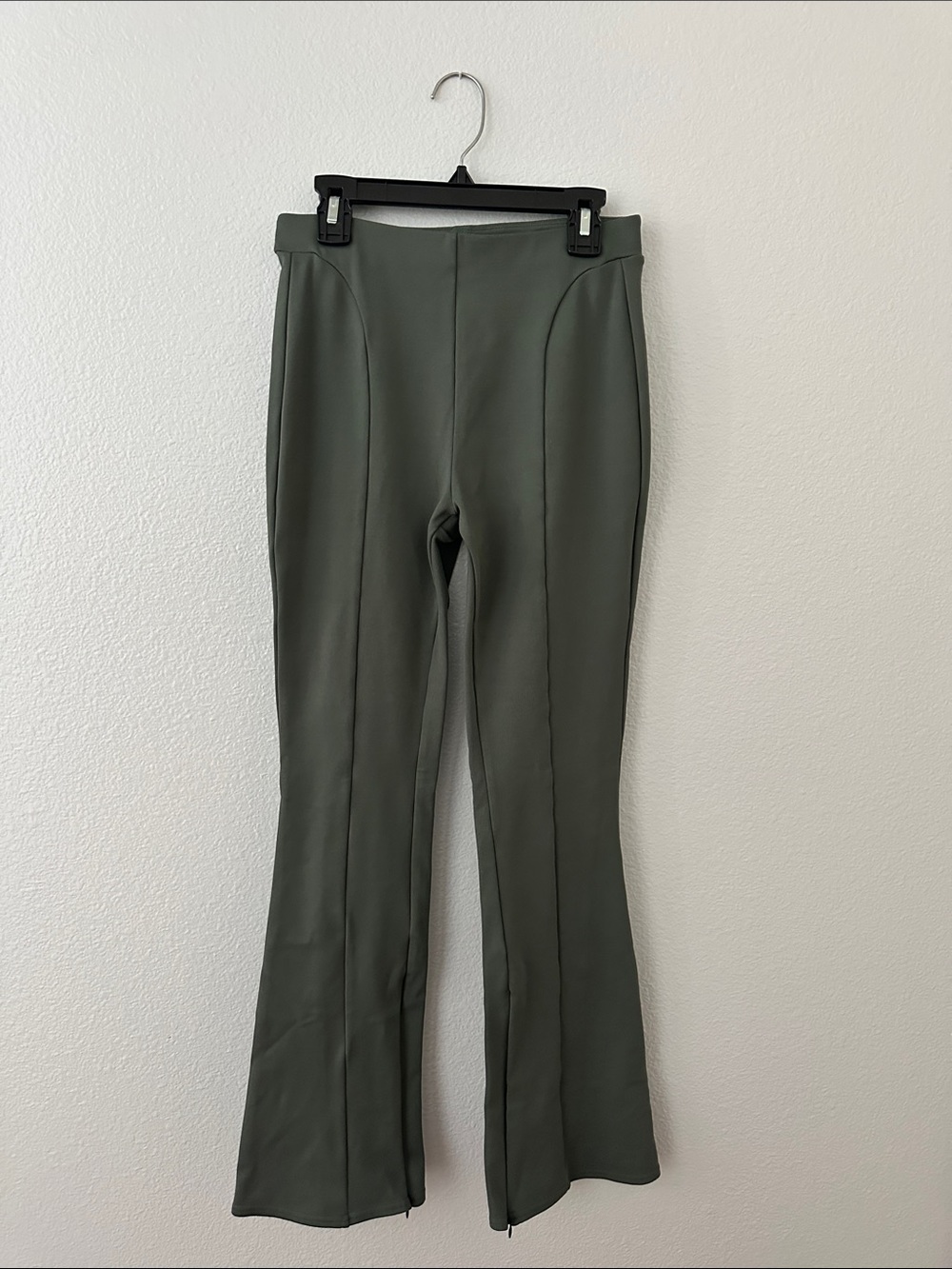 ALO Yoga Olive Green Flared Ponte Pants